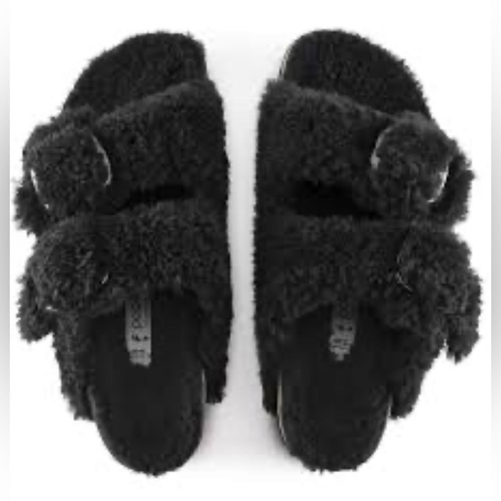 Birkenstock Papillio Arizona Big Buckle Teddy Shearling Slide Sandal 38/7-7.5 - Picture 5 of 15